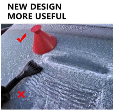 Magical Car Ice Scraper，2 Pack Ice Scrapers for Car Windshield,2 in 1 Multifunctional Cone-Shaped Magic Funnel Snow Scraper and Ice Scraper，Snow Scraper for Car Windshield Window and Side Mirrors 
