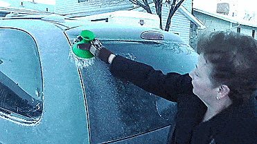 BG-SMILE Round Ice Scraper for Car,Car Windshield Snow Scraper Magic Funnel Snow Removal Shovels Tool Black#2 Pcs 